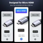 UGREEN HD164 Micro HDMI to HDMI 2.1 8K Cable, 2m - Image 2