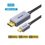 ⁦Jasoz Type C to DisplayPort Cable, USB-C to DP 1.4 8K@60Hz – 2m⁩ - الصورة ⁦2⁩