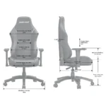 ⁦AndaSeat Luna Series – Fabric Linen Gaming Chair – Black⁩ - الصورة ⁦4⁩