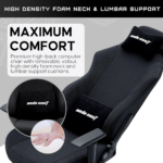 ⁦AndaSeat Luna Pro Series (L) – Fabric Gaming Chair with Footrest – Grey⁩ - الصورة ⁦2⁩