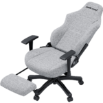 ⁦AndaSeat Luna Pro Series (L) – Fabric Gaming Chair with Footrest – Grey⁩ - الصورة ⁦5⁩