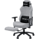 ⁦AndaSeat Luna Pro Series (L) – Fabric Gaming Chair with Footrest – Grey⁩ - الصورة ⁦6⁩
