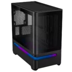 ⁦ASUS Prime AP202 ARGB Curved Glass Panel mATX Case – Black, 3-Fans⁩ - الصورة ⁦6⁩