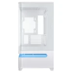 ⁦ASUS Prime AP202 ARGB Curved Glass Panel mATX Case – White, 3-Fans⁩ - الصورة ⁦7⁩