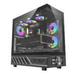 darkFlash DS950V ATX PC Case with Display Screen, 6-Fans, Black - Image 7