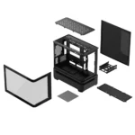 ⁦ASUS Prime AP202 ARGB Curved Glass Panel mATX Case – Black, 3-Fans⁩ - الصورة ⁦8⁩