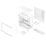 ⁦ASUS Prime AP202 ARGB Curved Glass Panel mATX Case – White, 3-Fans⁩ - الصورة ⁦9⁩