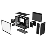 ⁦ASUS Prime AP201 Tempered Glass Micro ATX Case – Black⁩ - الصورة ⁦5⁩