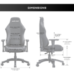 ⁦AndaSeat Luna Pro Series (L) – Fabric Gaming Chair with Footrest – Black⁩ - الصورة ⁦4⁩