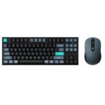 كومبو كيبورد Keychron B33 عربي وماوس BM25 لاسلكي، بتصميم ٨٠٪ TKL – أسود وأخضر