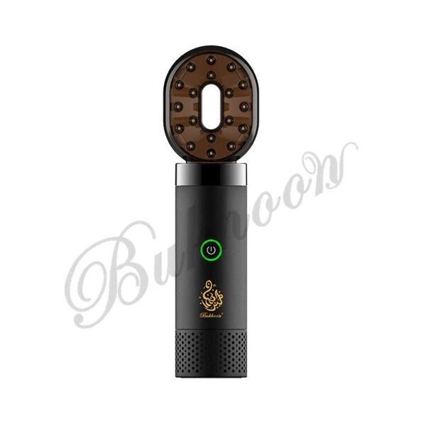 مبخرة بخور أنيقة ومُنقِّلَة مع مشط للشعر المعطر - أسود