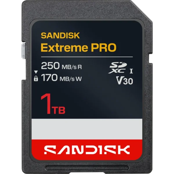 SanDisk 1TB Extreme Pro SD Card V30 4K UHD – 250MB/s