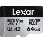 Lexar 64GB Professional SILVER PLUS microSD Memory Card – 205MB/s