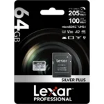 ⁦Lexar 64GB Professional SILVER PLUS microSD Memory Card – 205MB/s⁩ - الصورة ⁦3⁩