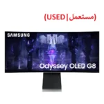 SAMSUNG 34″ Odyssey OLED G8 BG850 Smart Gaming Monitor Curved 175Hz 0.1ms Ultra-WQHD HDMI 2.1 Speaker HDR WiFi Bluetooth,34G8 ((USED|مستعمل))