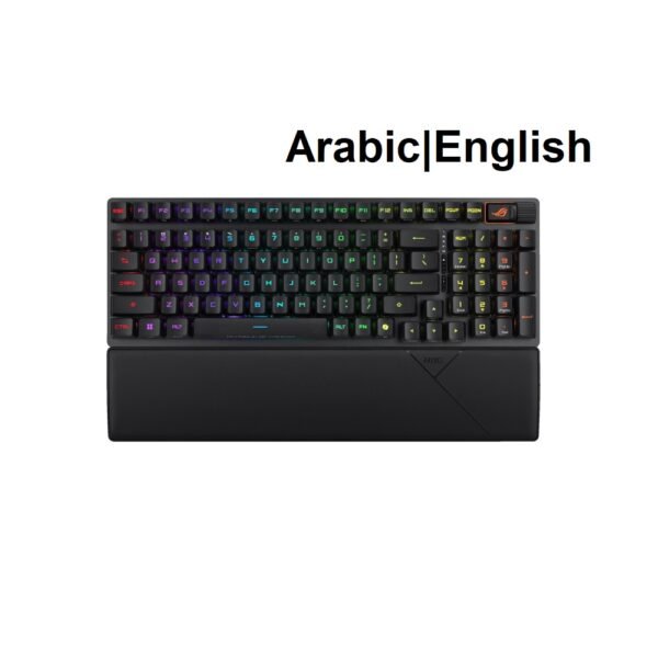 ASUS X902 ROG Strix Scope II 96 RX Wireless Gaming Keyboard, ROG RX Blue Switch, Black, Arabic/English