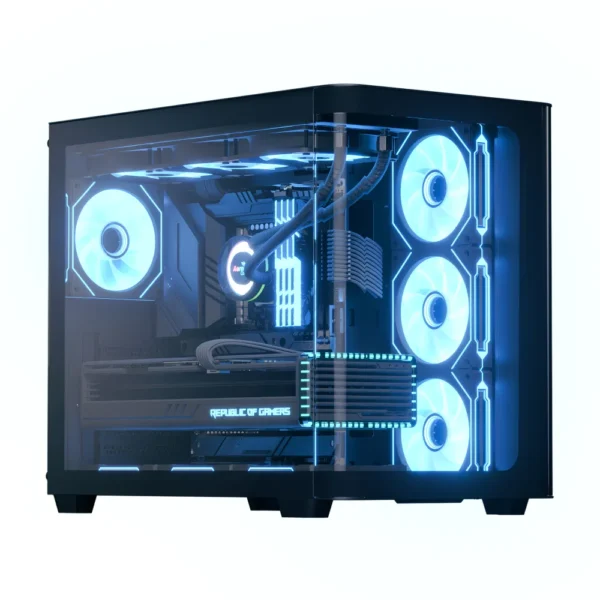 AeroCool P500C Mid Tower PC Case – Black, 4-Fans