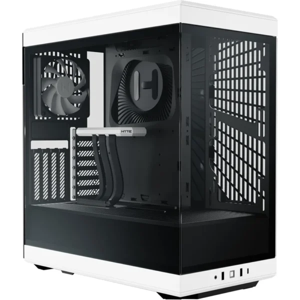 HYTE Y40 S-Tier Aesthetic ATX Mid Tower PC Case, Black/White (2-Fans)