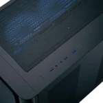 ⁦AeroCool P500C Mid Tower PC Case – Black, 4-Fans⁩ - الصورة ⁦3⁩